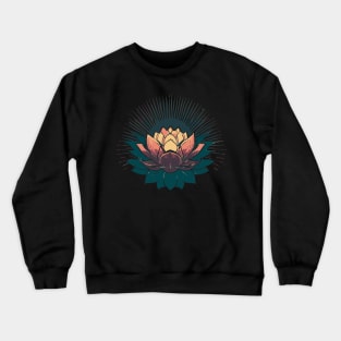 Radiant Lotus: Embrace Optimism and Spread Happiness Crewneck Sweatshirt